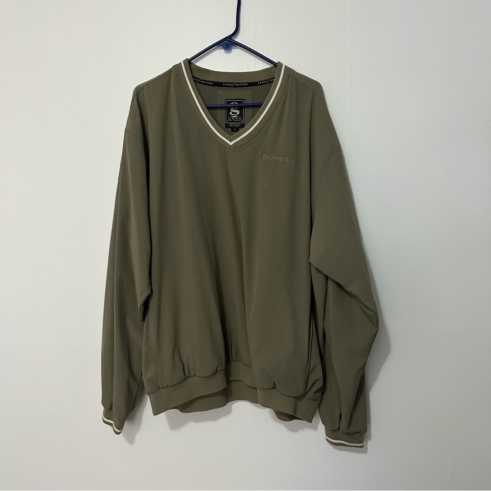 Men's Gear For Sport Flex Action Green V-Neck Pullover Jacket Size XL